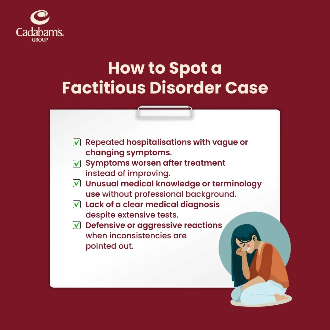 Factitious disorder symptoms 5