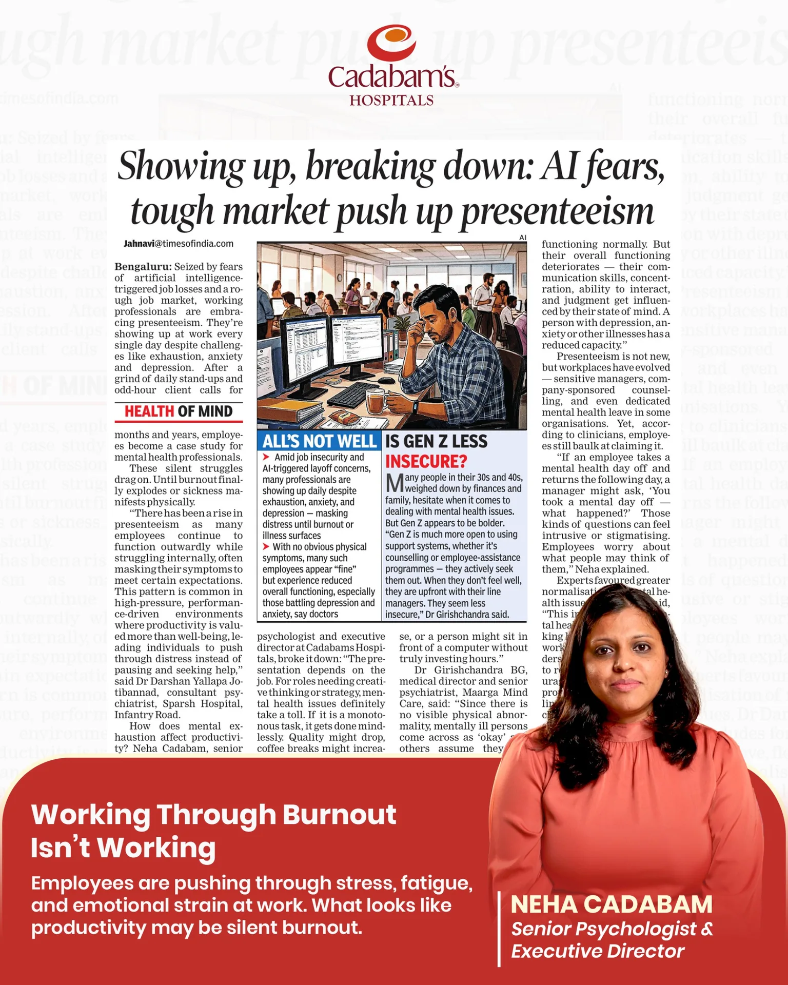 Showing Up, Breaking Down: AI Fears, Tough Market Push up Presenteeism